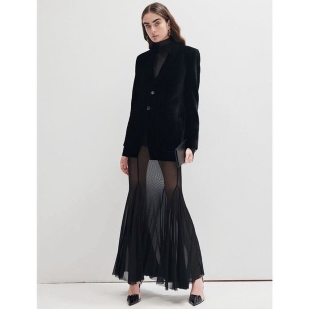 Commense Black Maxi Skirt